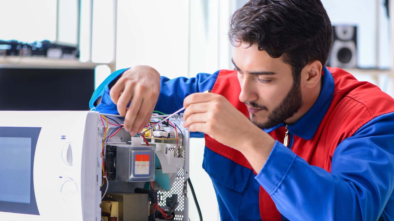 Microwave Oven Repair by a technician.